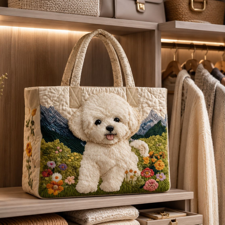 Quilted Tote Bag - Enchanted Dog