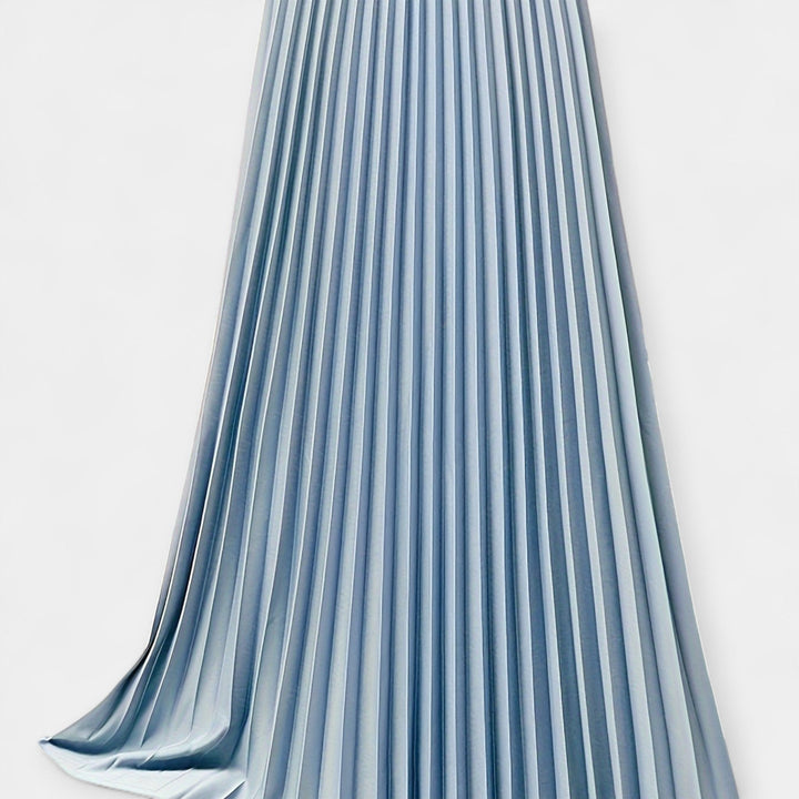 Veronika - Long pleated satin skirt