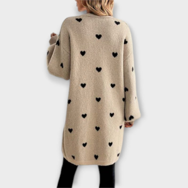 Julia - Cardigan with a heart pattern