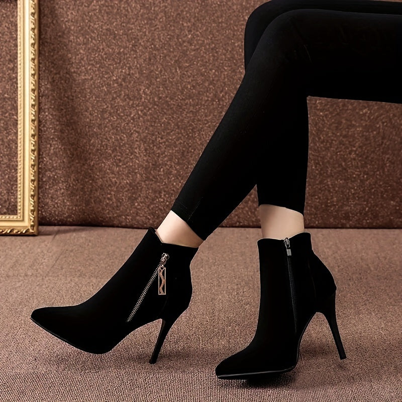 Benthe Velvet Ankle Boots