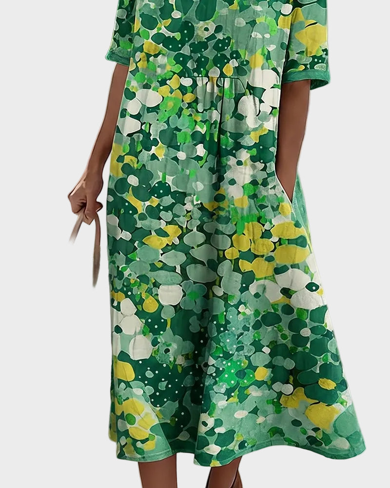 Elena - Loose and light floral midi dress
