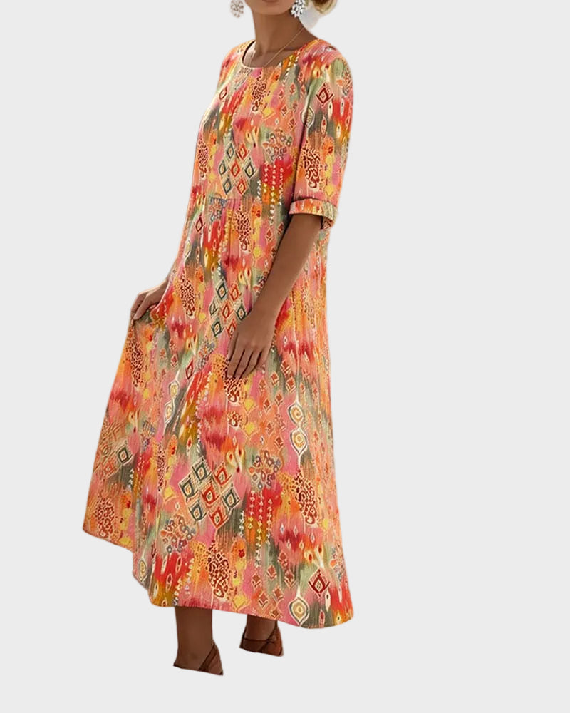 Emma - Loose and light floral midi dress