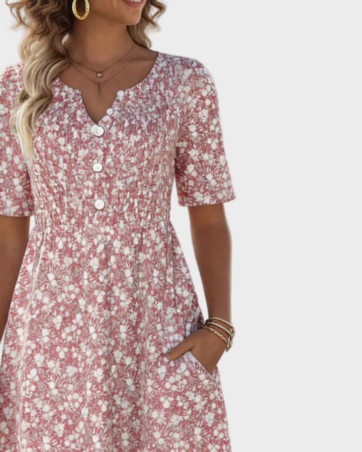 Carmen - Loose and light floral midi dress