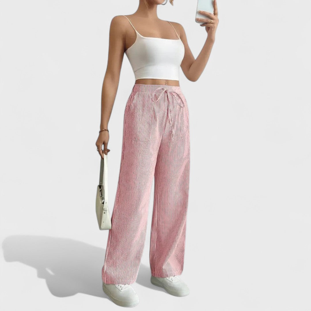 Dominique - Comfortable Wide Pants