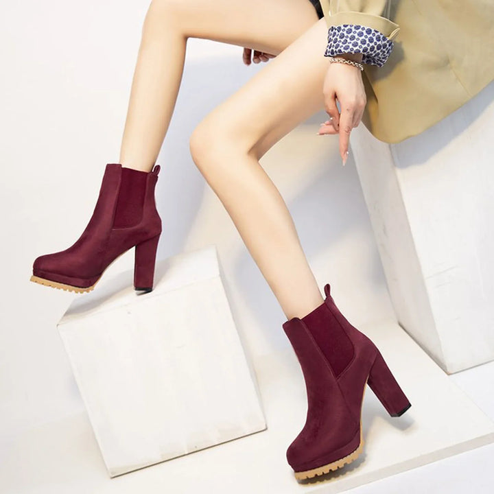 Block Heel Ankle Boots