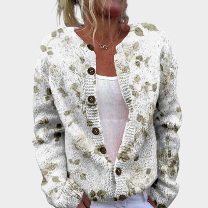 Joana - Autumn floral cardigan