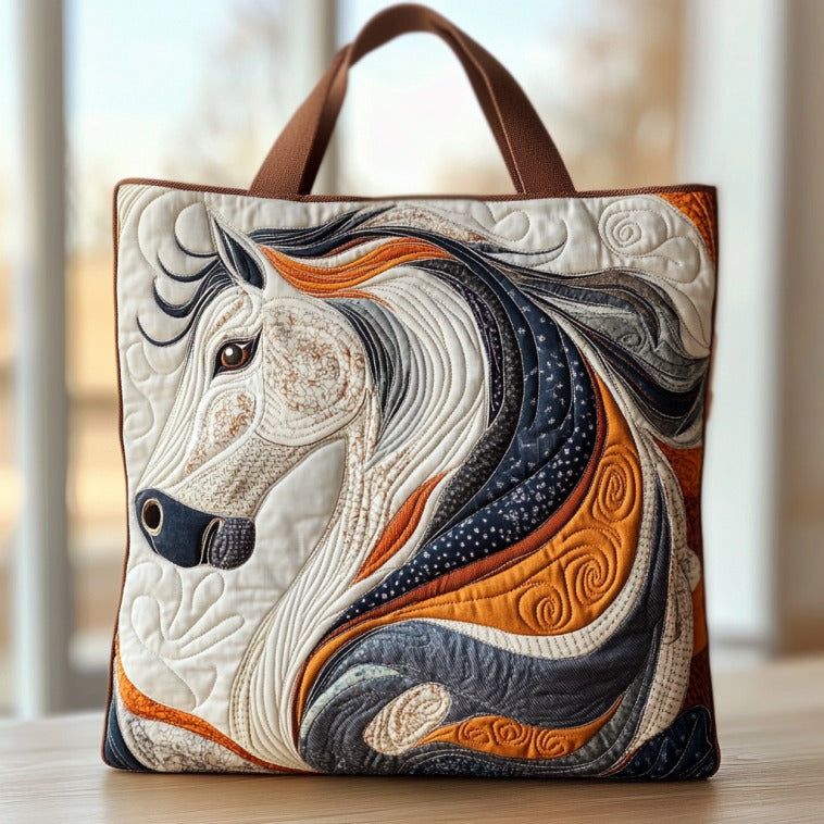 Horse Quilted Tote Bag