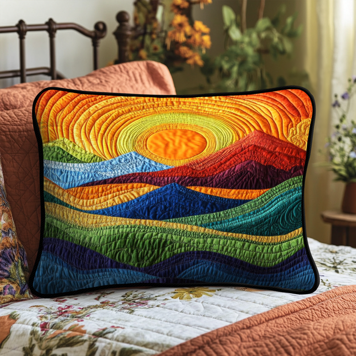 Radiant Mountains Quilted Bedding Pillow Case