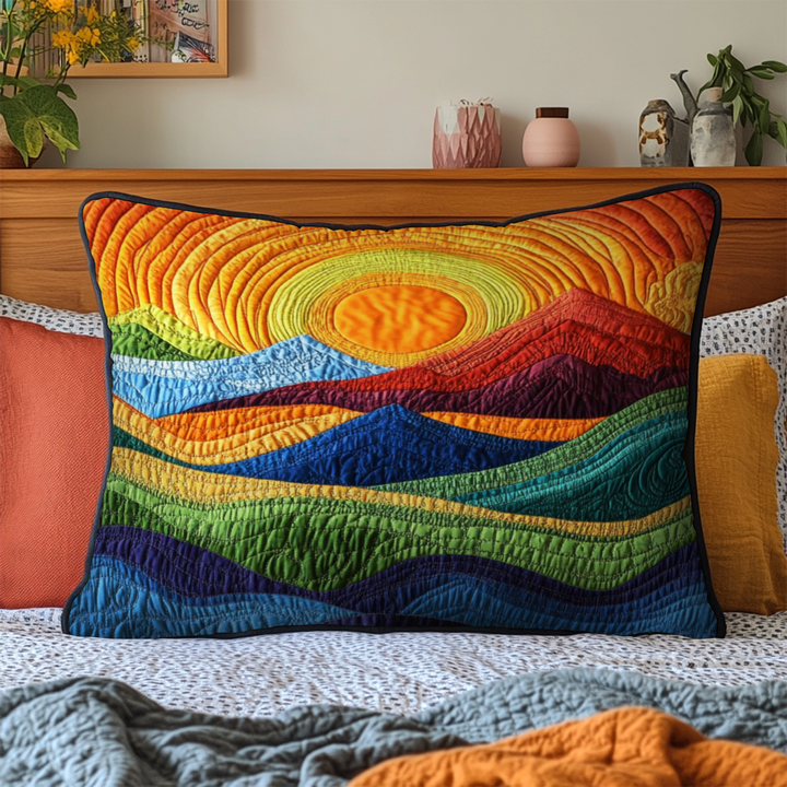 Radiant Mountains Quilted Bedding Pillow Case