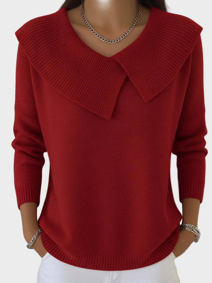 Lucia - Warm sweater with a soft collar