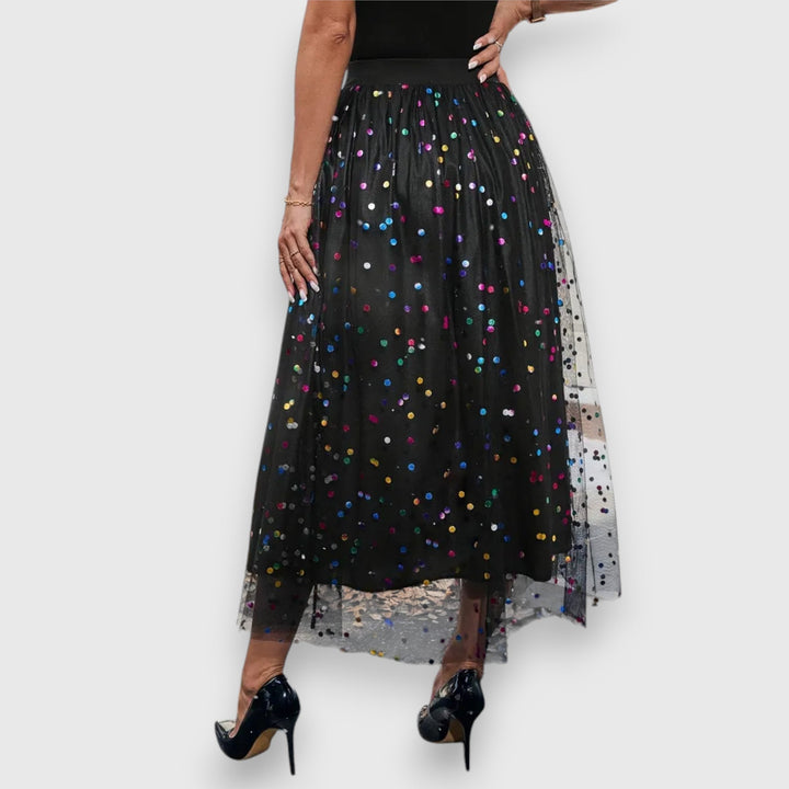 Leonie – Colourful polka dot skirt