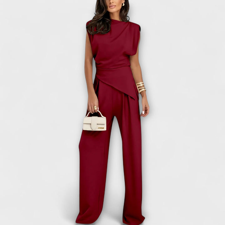 Michaela - Asymmetric set with dramatic shoulders