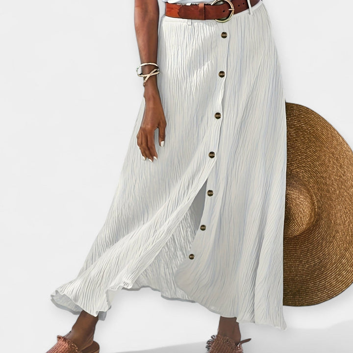 Klára - Semi-sheer midi skirt with a slit