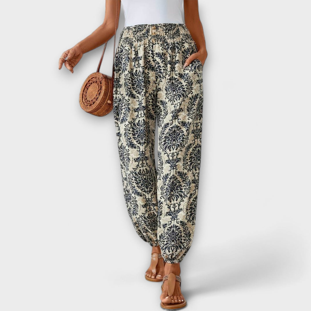 Scarlett - Trousers with an ethnic pattern
