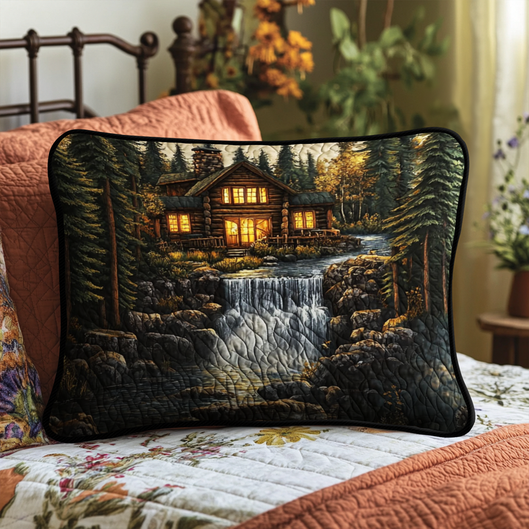 Forest Cabin Quilted Bedding Pillow Case