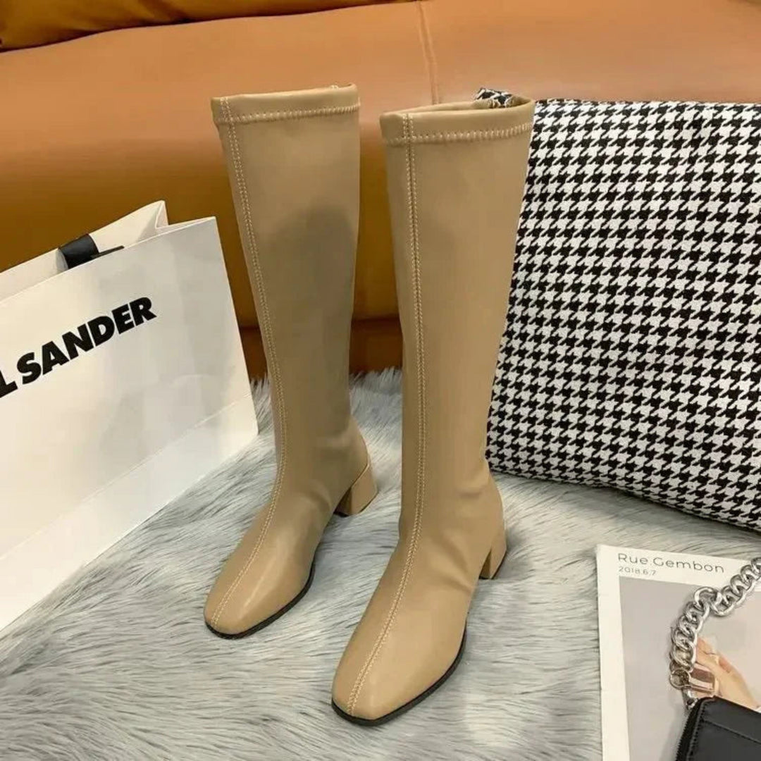 Square Toe Knee Boots