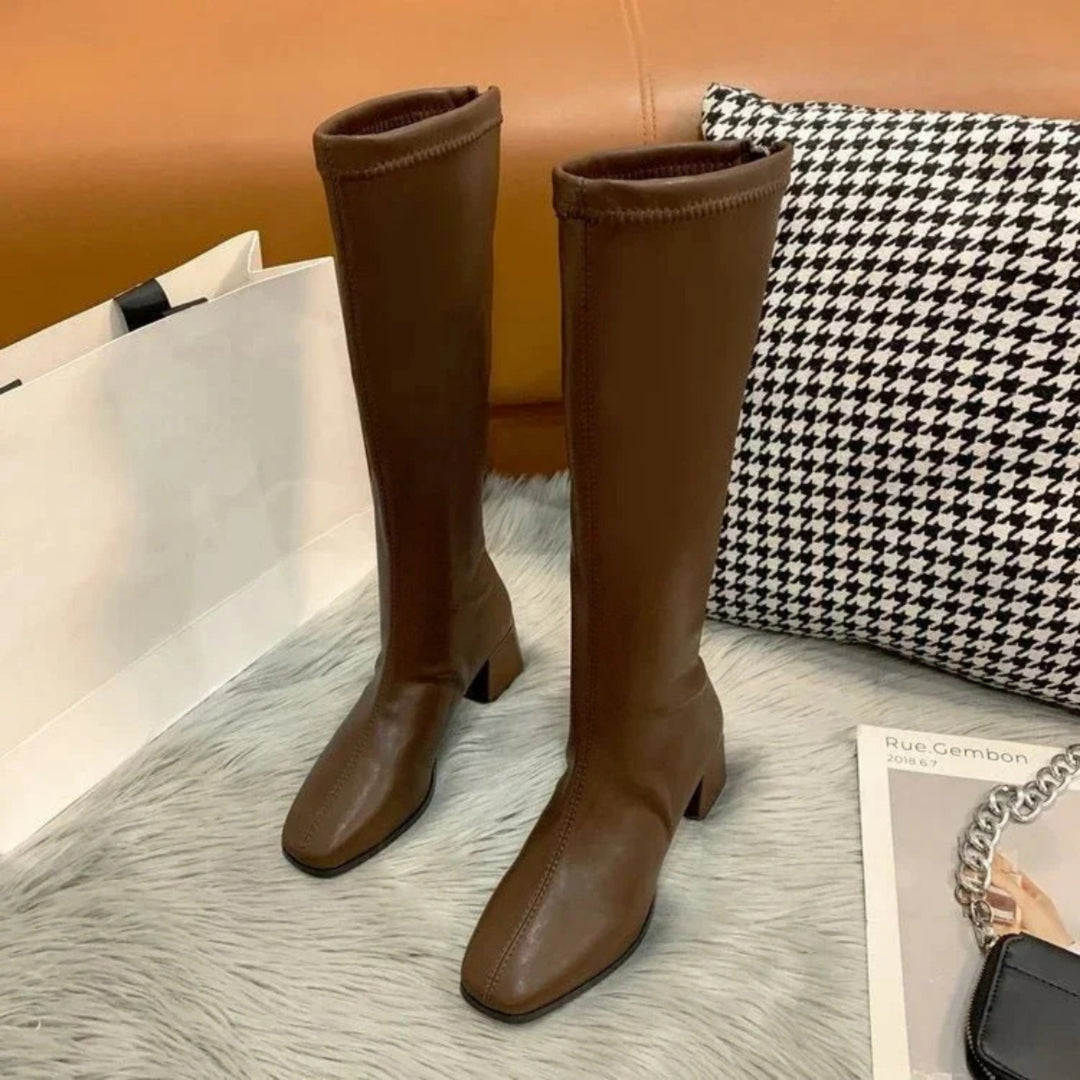 Square Toe Knee Boots