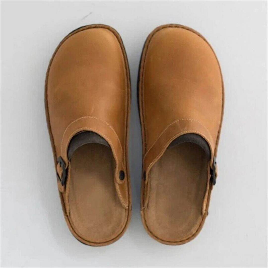 Vintage Leather Clogs