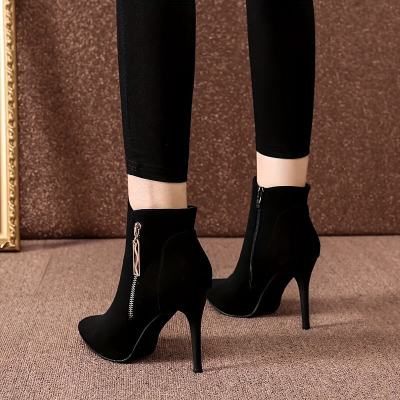 Benthe Velvet Ankle Boots