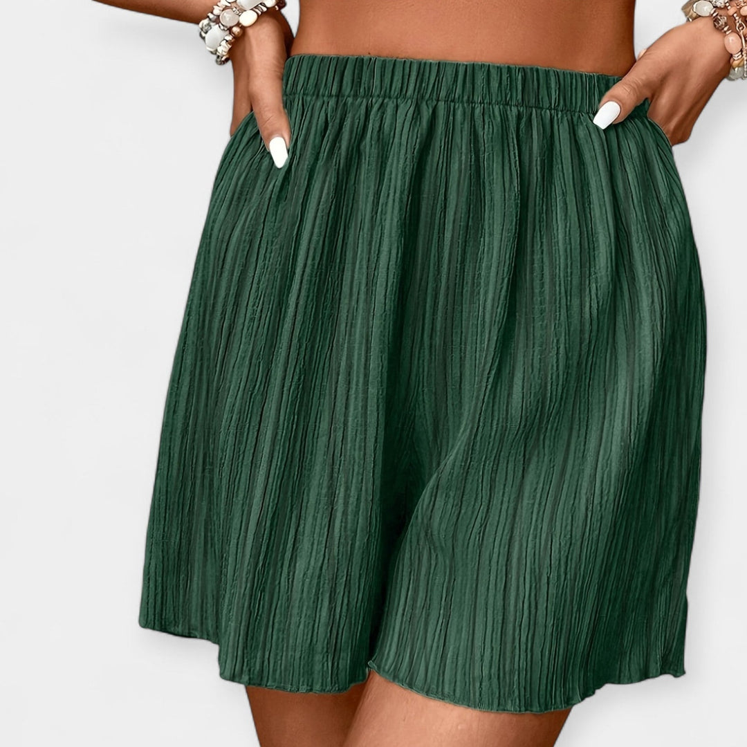 Nina - Stylish Shorts with Front Pleats