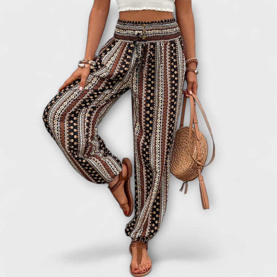 Scarlett - Trousers with an ethnic pattern