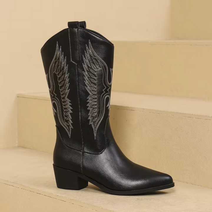 Block Heel Western Boots