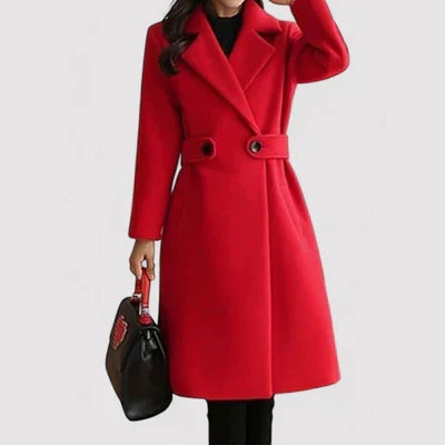 Clara - Woolen coat with a belt