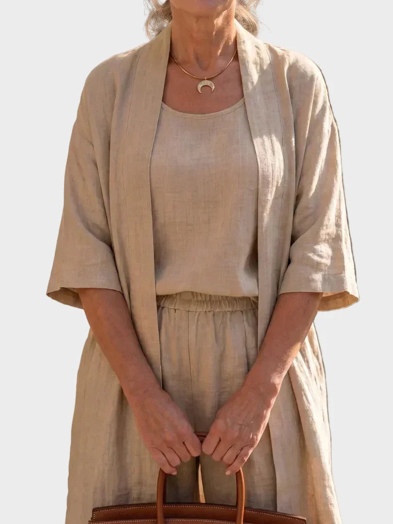 Linnea - Light linen set