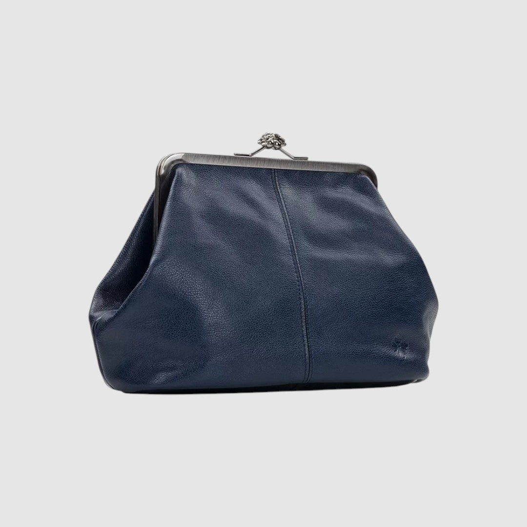Leontýna - Leather bag with retro clasp