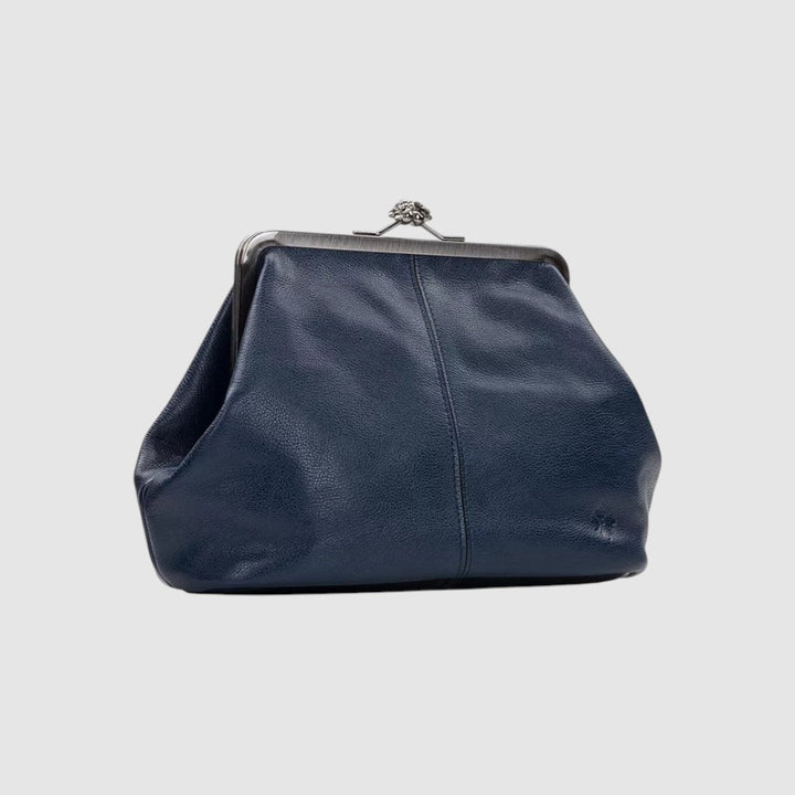 Leontýna - Leather bag with retro clasp