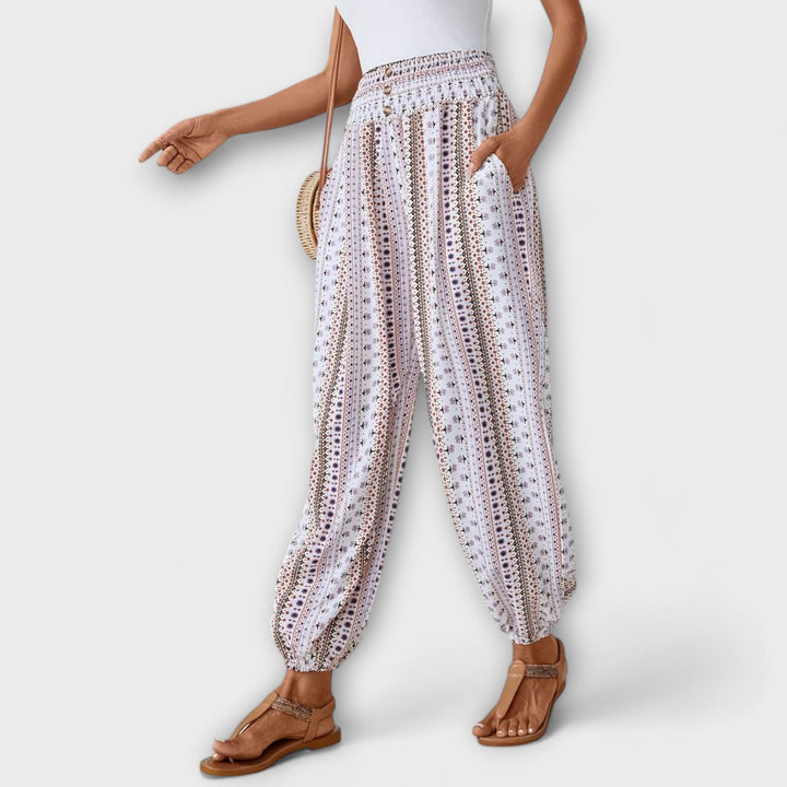 Scarlett - Trousers with an ethnic pattern