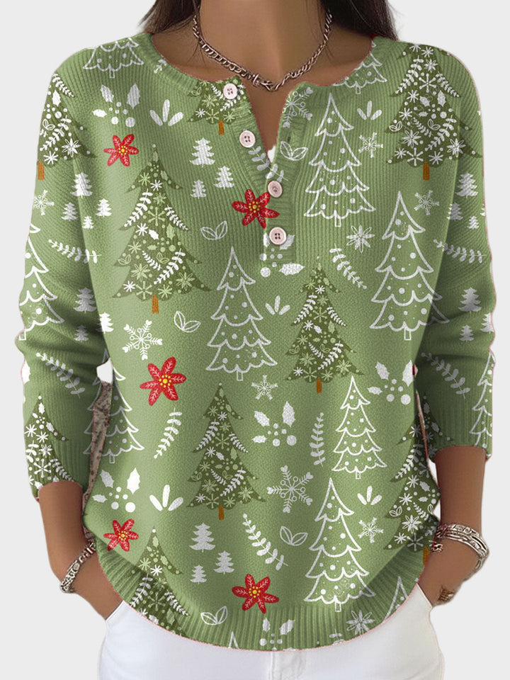 Iris - Christmas sweater with buttons