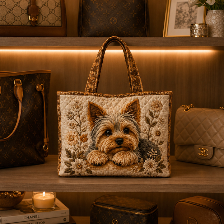 Quilted Tote Bag - Adorable Yorkshire