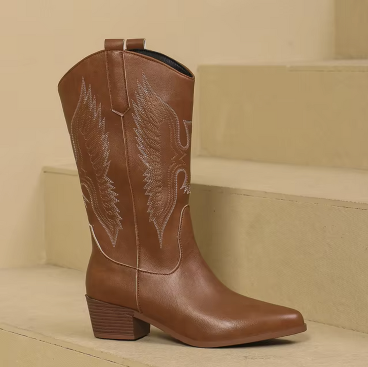Block Heel Western Boots