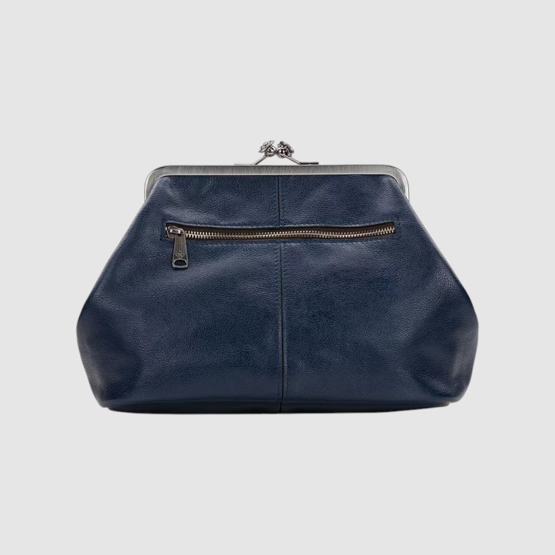 Leontýna - Leather bag with retro clasp