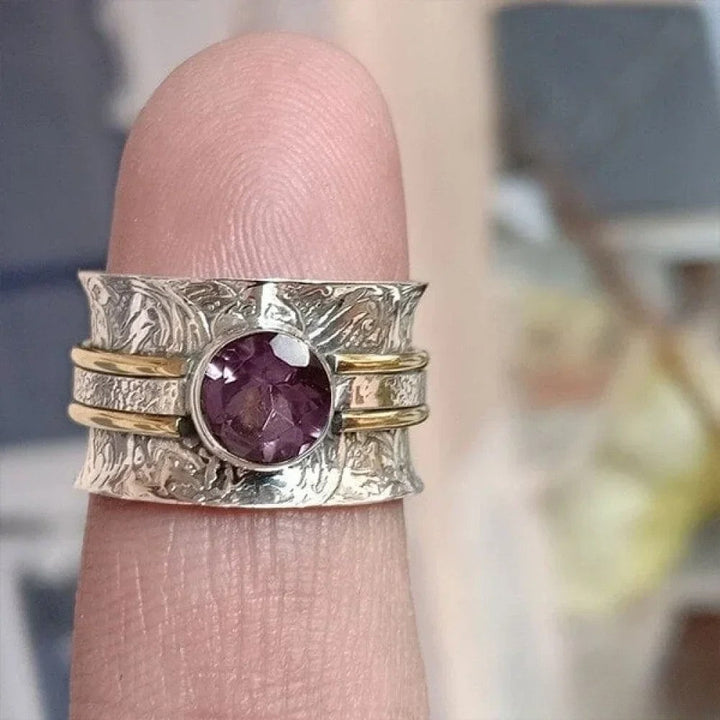 Bohemian crystal meditation ring