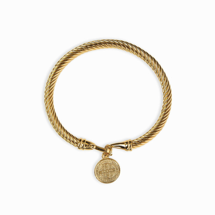Gold bracelet with a coin motif