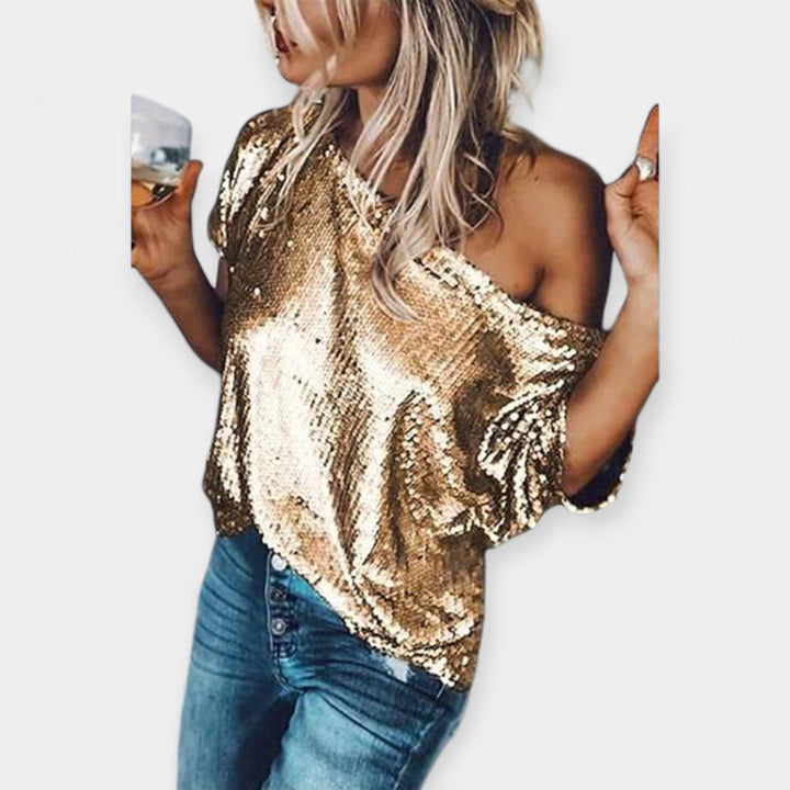 Natálie - Silk blouse with sequins