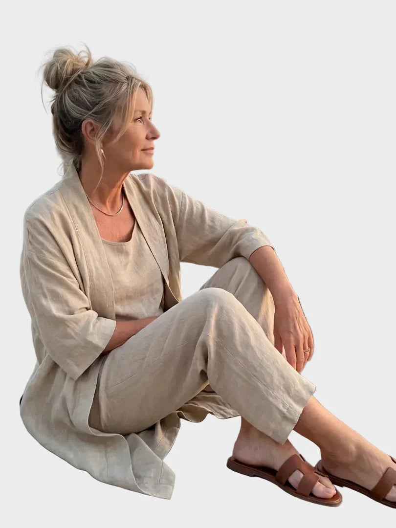 Linnea - Light linen set