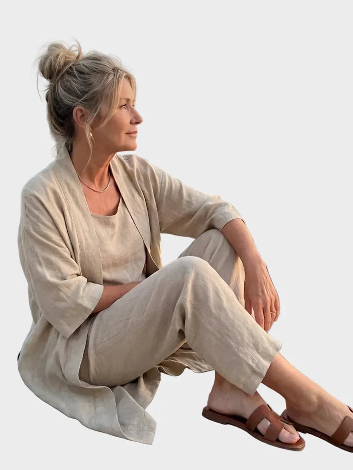 Linnea - Light linen set