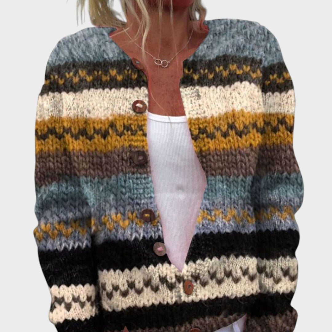 Eva - Autumn floral cardigan