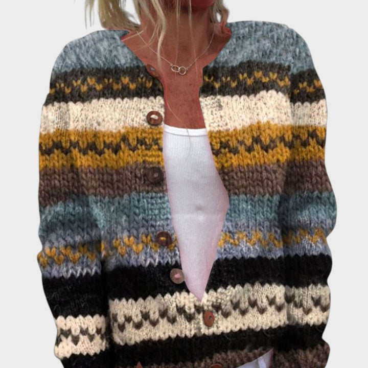 Eva - Autumn floral cardigan