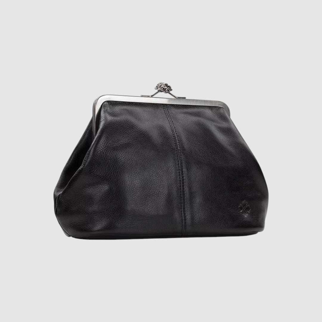 Leontýna - Leather bag with retro clasp