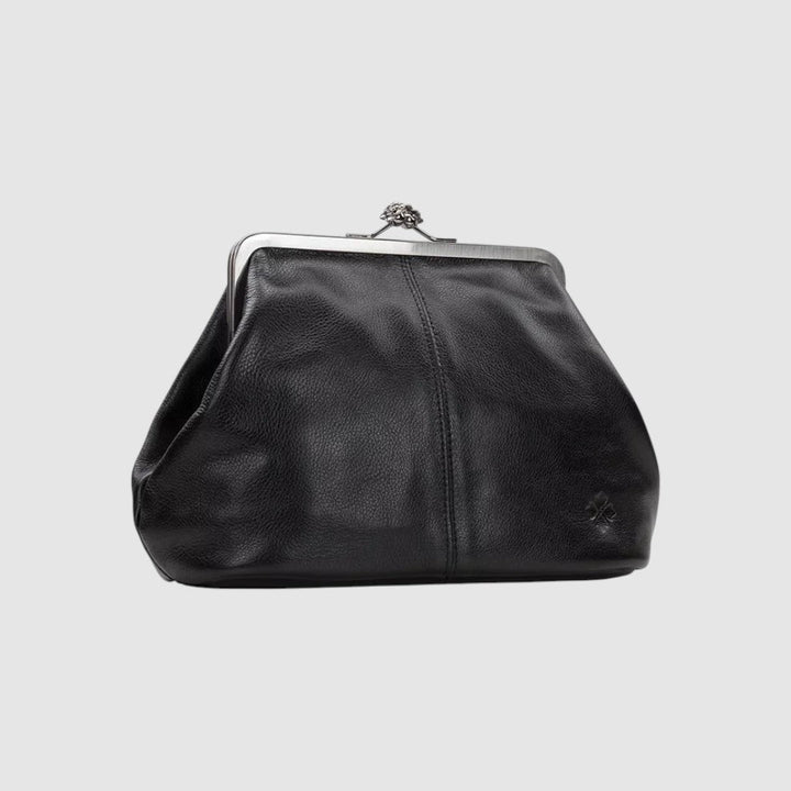 Leontýna - Leather bag with retro clasp