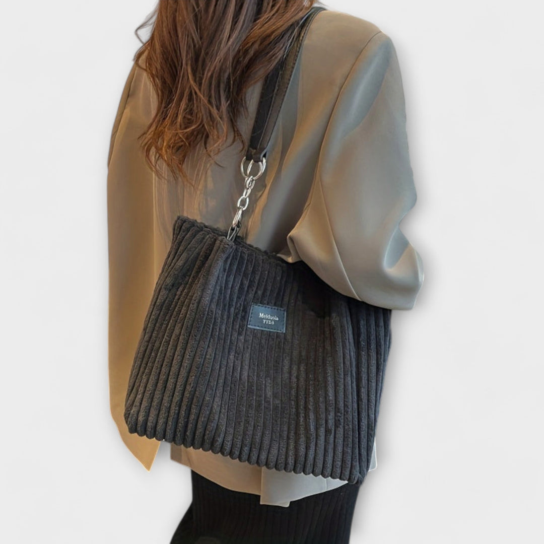 Cecile. - Soft cord shoulder bag