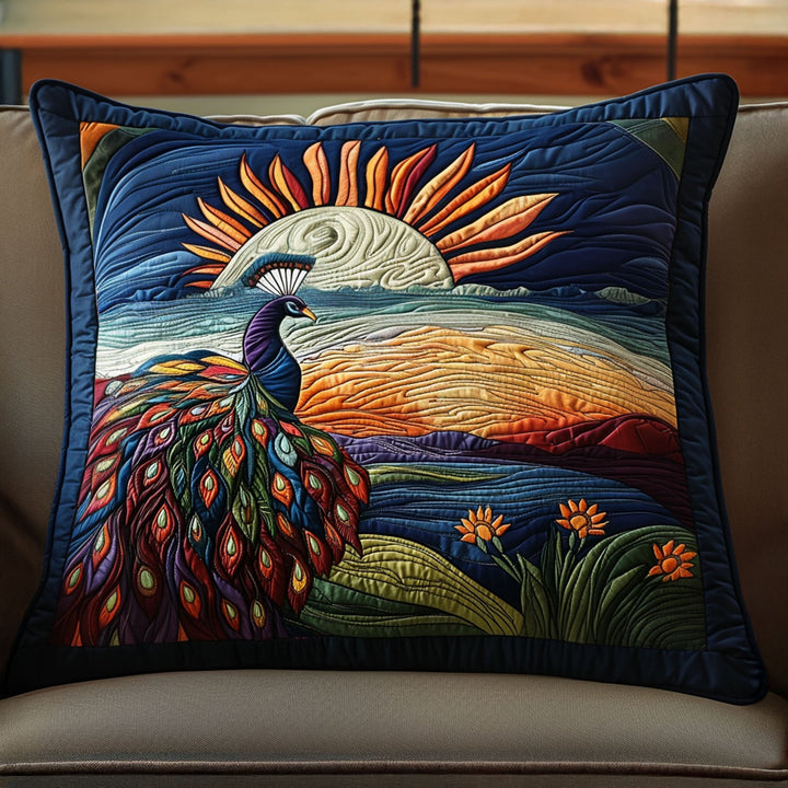 A Plumed Path Through Paradise Quilted Bedding Pillow Case