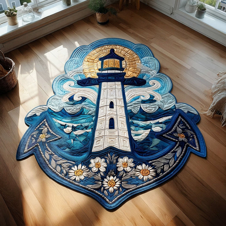 Aegean Blue Custom Shape Area Rug