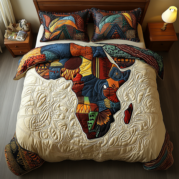 African Dream 3-Piece Quilted Bedding Set