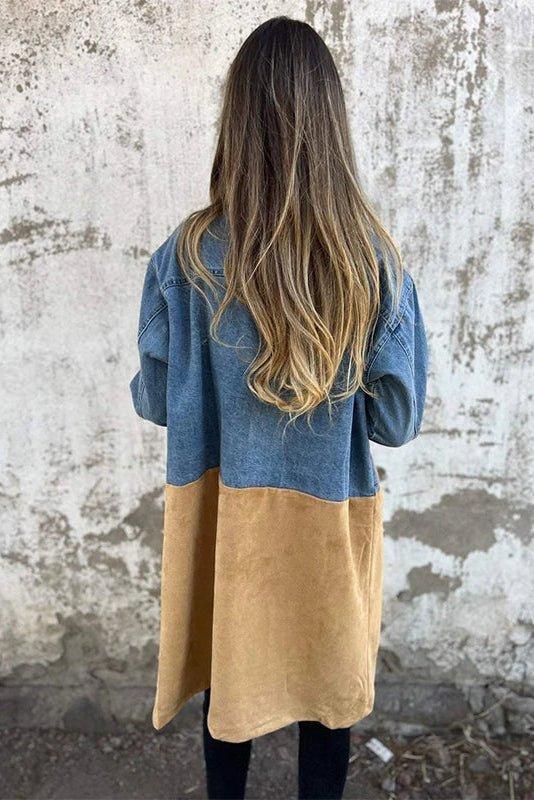 Alberte - Two-tone denim coat