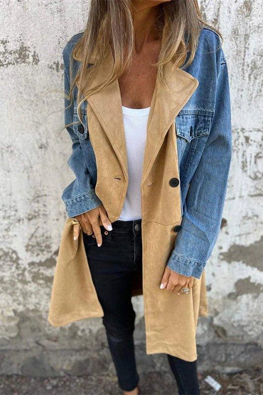 Alberte - Two-tone denim coat